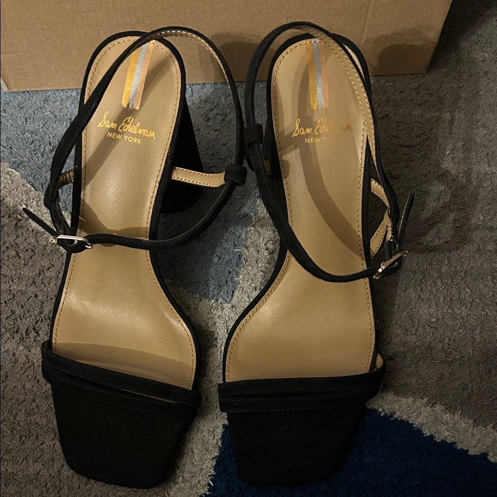 Sam Edelman Black Strappy Heels